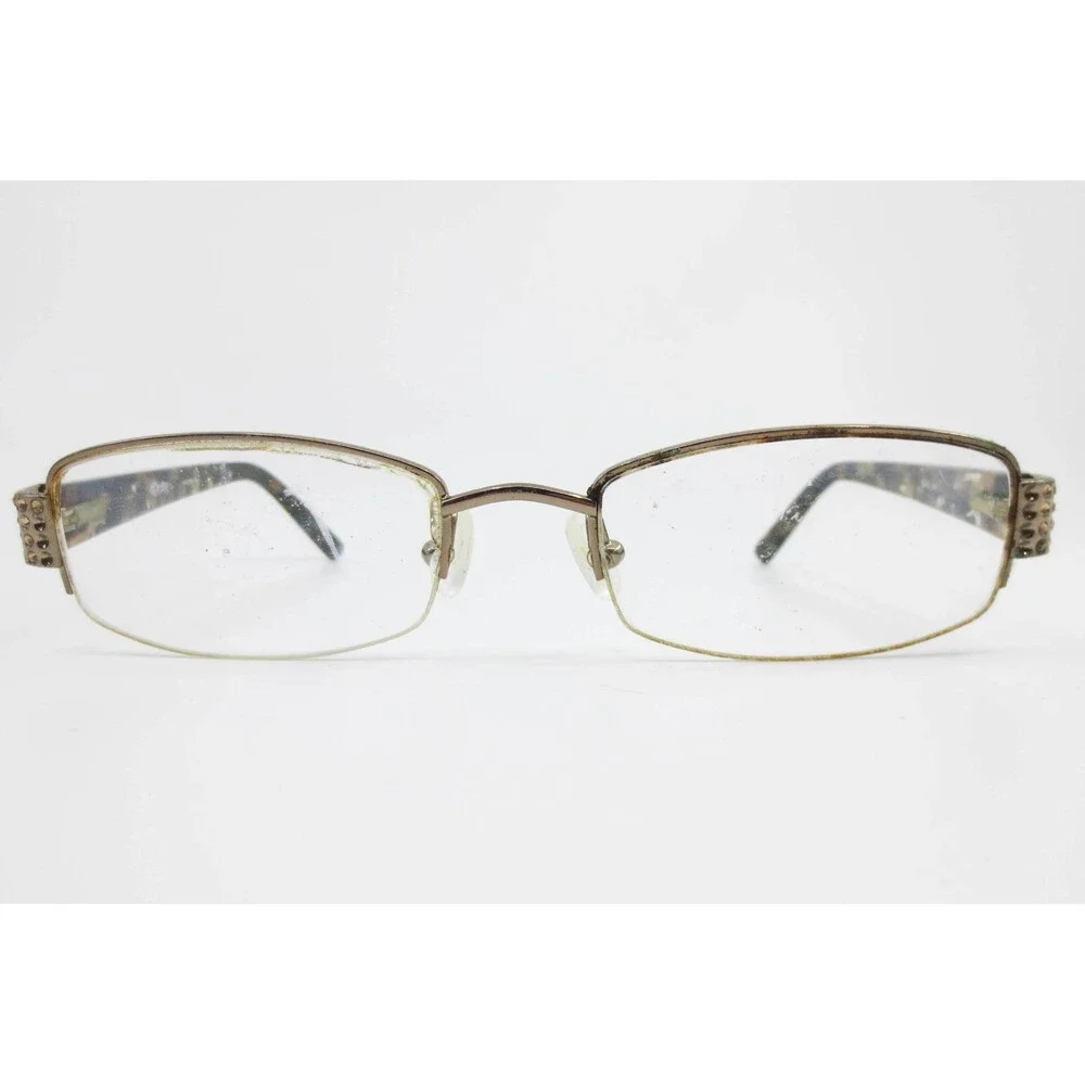 Dereon DOC 308 Eyeglasses Bronze Tortoise Rhinestone Rectangle Frames 53-19-140